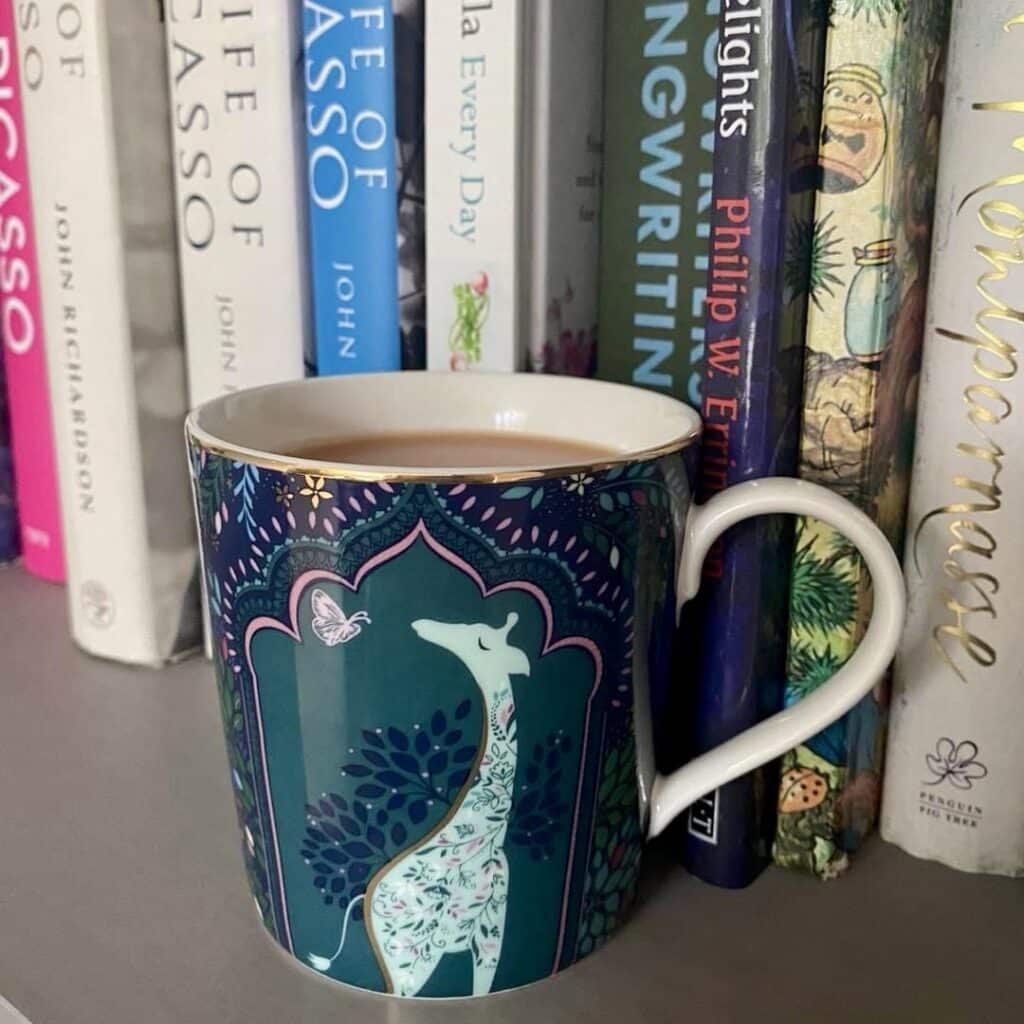 Liz Boardman Copywriting Portmeirion mug and books
