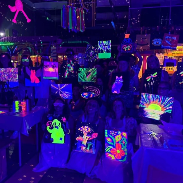 April's Kitchen Neon Painting Party 2025