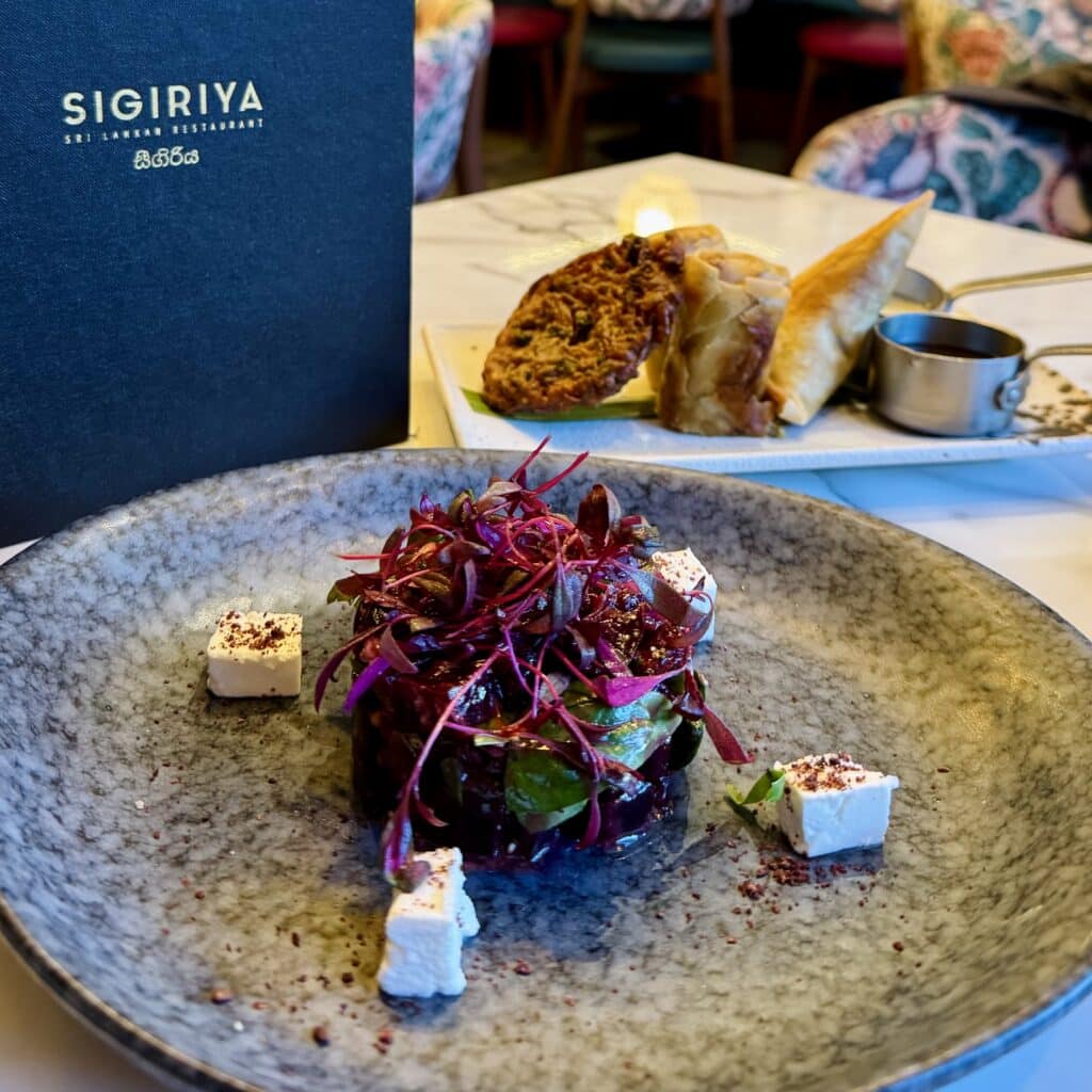 Sigiriya Knutsford Beetroot & Feta Salad and Sigiriya Mezze