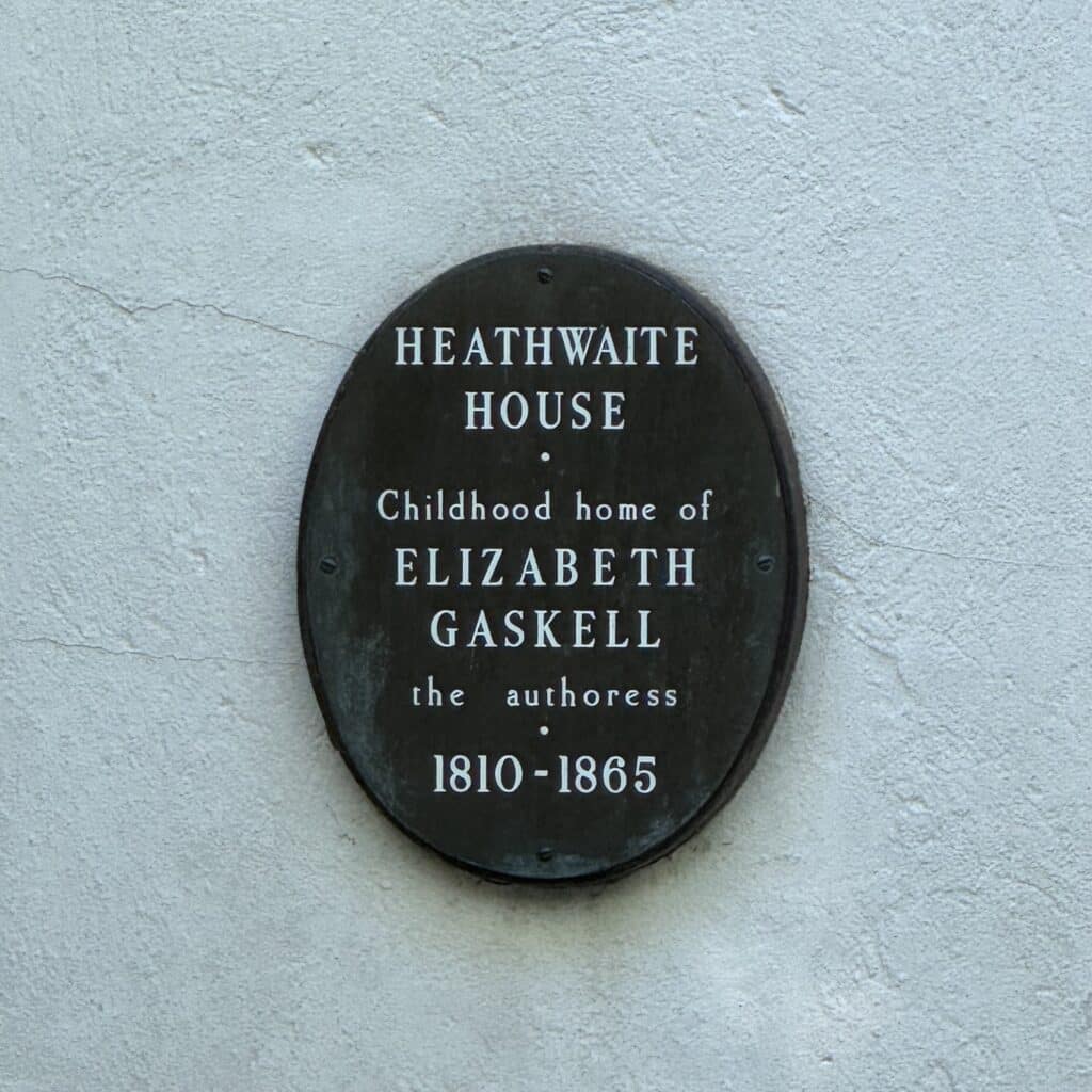 Elizabeth Gaskell House Knutsford sign square image Elizabeth Gaskell House Knutsford sign square image